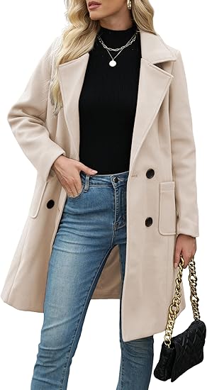 Women's Wool Pea Coat – Winter Jacket