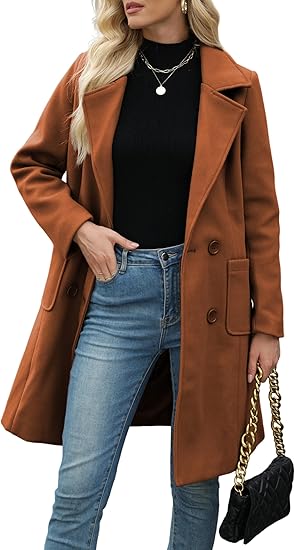 Women's Wool Pea Coat – Winter Jacket