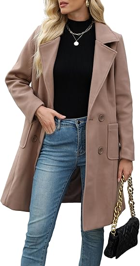 Women's Wool Pea Coat – Winter Jacket