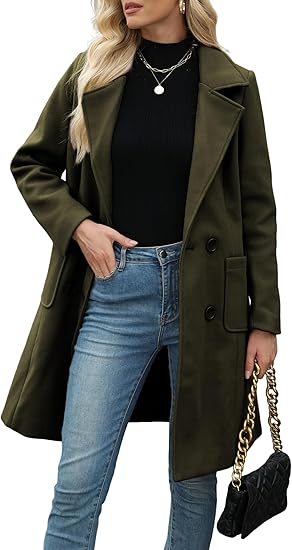 Women's Wool Pea Coat – Winter Jacket