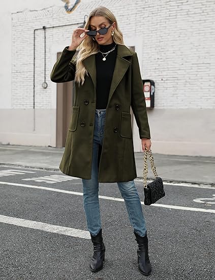 Women's Wool Pea Coat – Winter Jacket