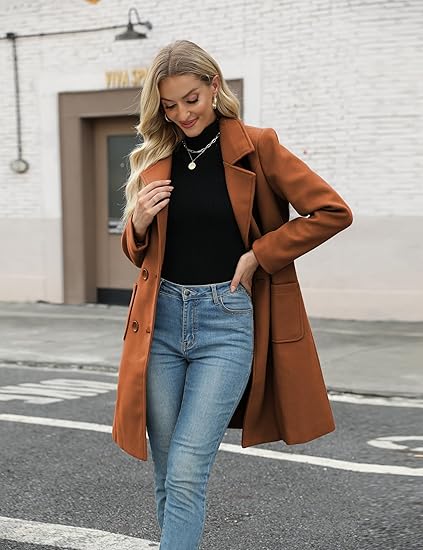 Women's Wool Pea Coat – Winter Jacket
