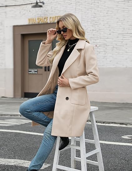Women's Wool Pea Coat – Winter Jacket