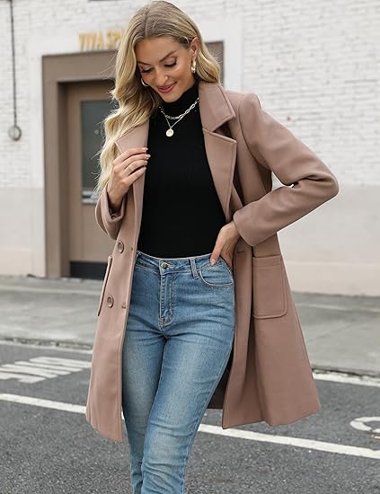 Women's Wool Pea Coat – Winter Jacket