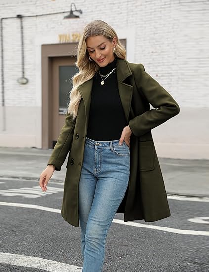 Women's Wool Pea Coat – Winter Jacket