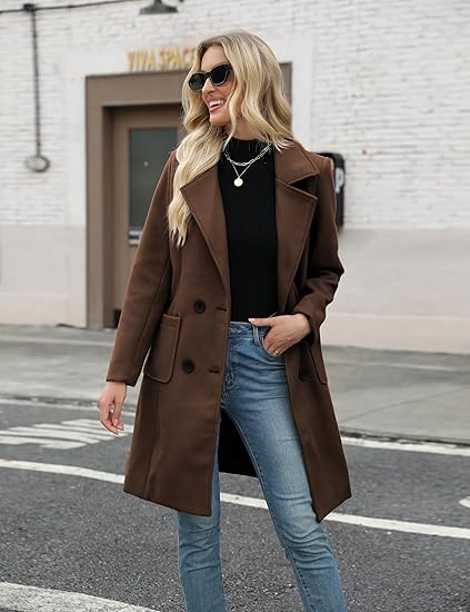 Women's Wool Pea Coat – Winter Jacket
