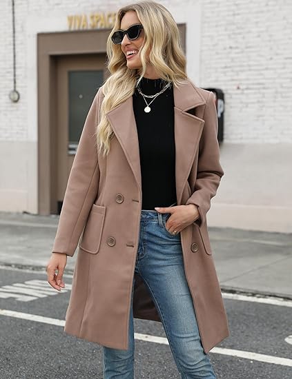 Women's Wool Pea Coat – Winter Jacket