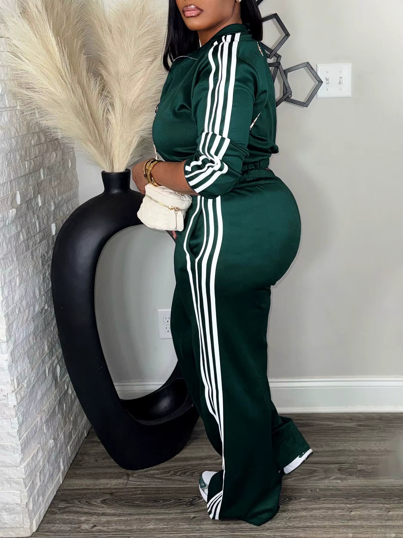 Women’s 2 Piece Tracksuit Set Zip-Up