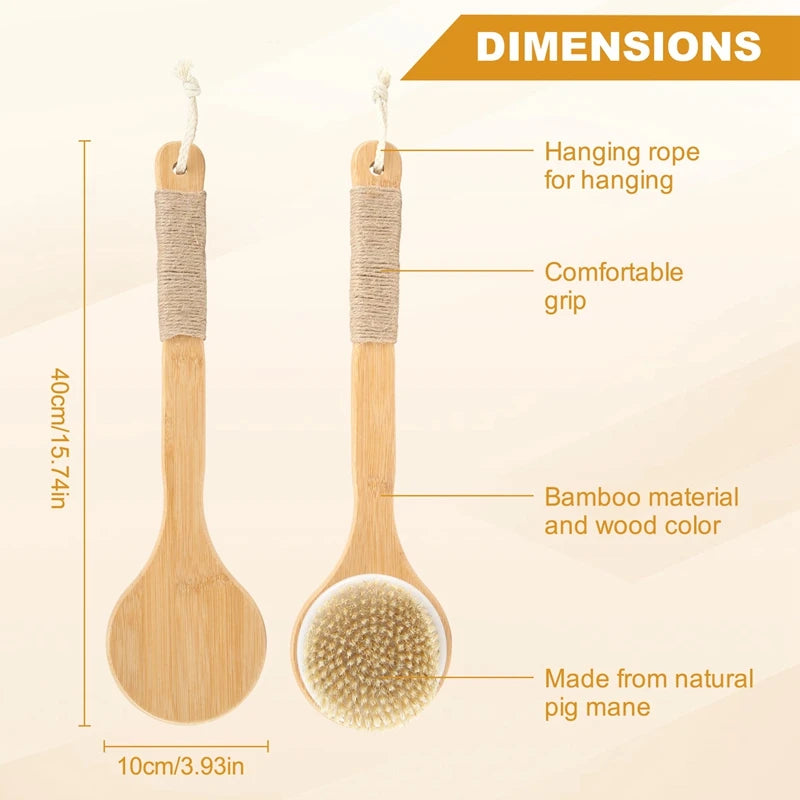 Dry Skin Body Brush Bath Exfoliating Brush Natural