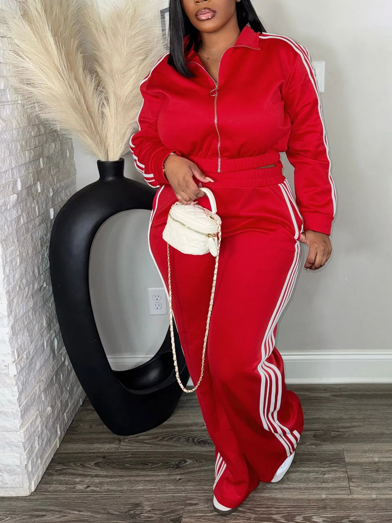 Women’s 2 Piece Tracksuit Set Zip-Up