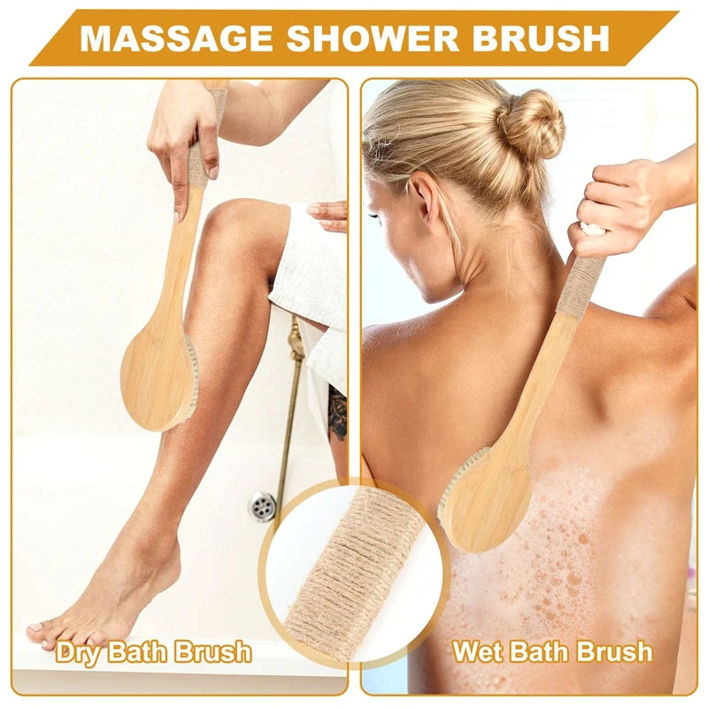 Dry Skin Body Brush Bath Exfoliating Brush Natural