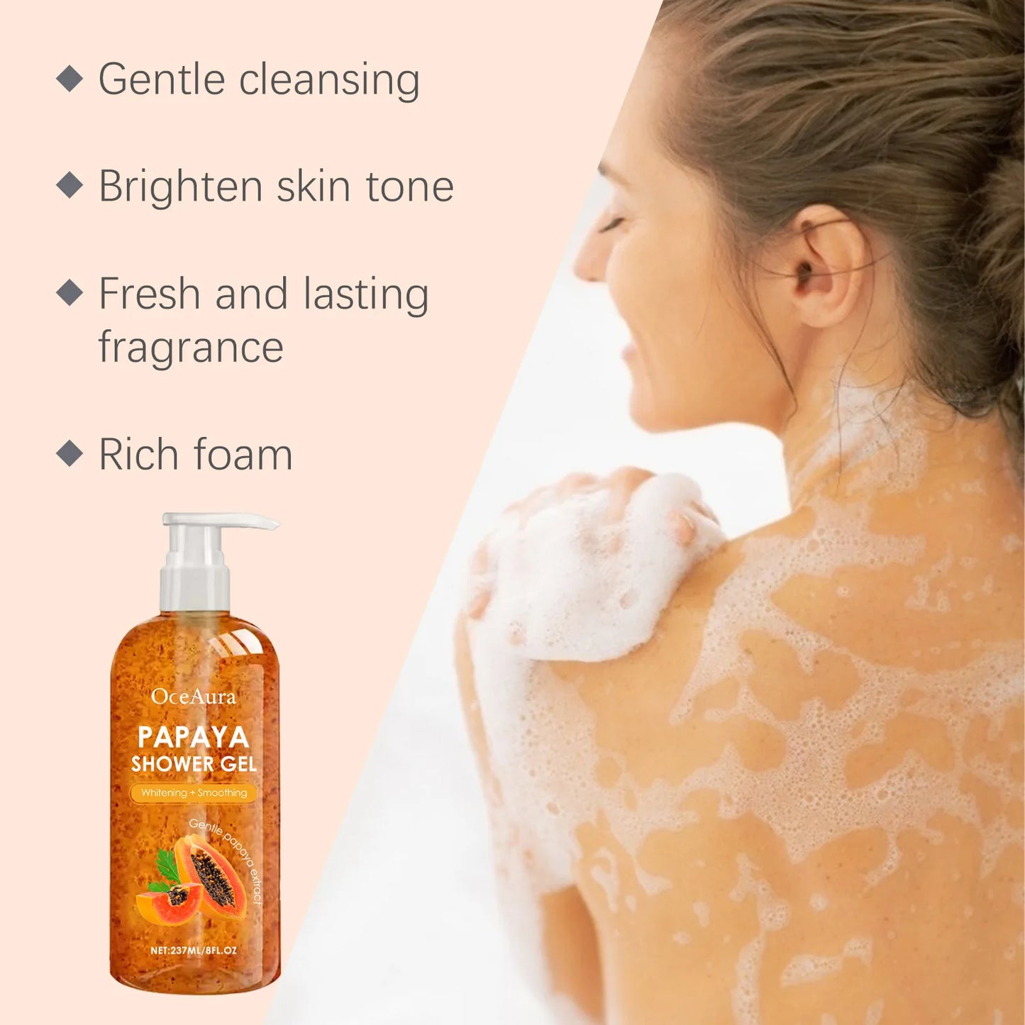Papaya Shower Gel Whitening Smoothing Cleansing