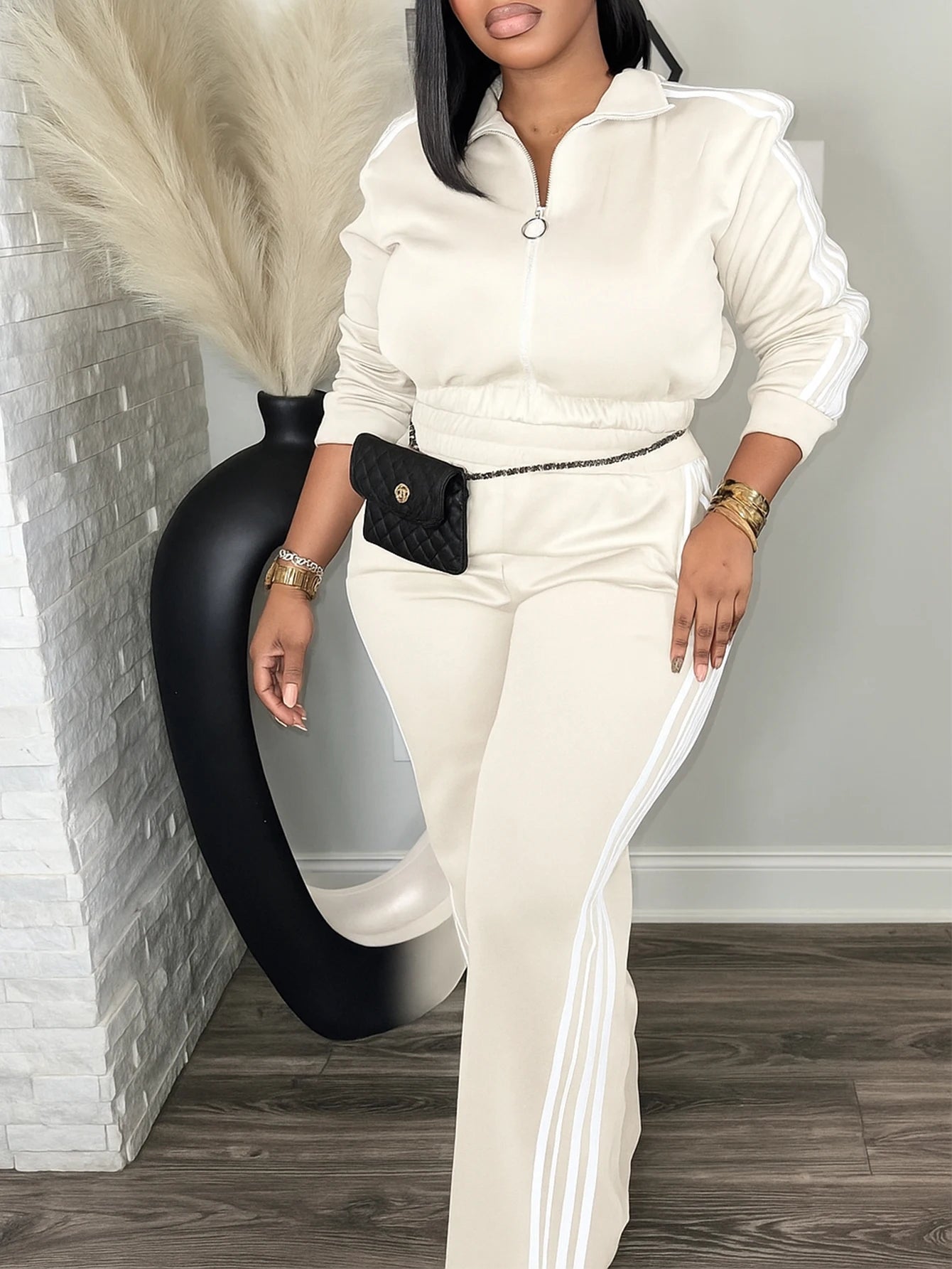 Women’s 2 Piece Tracksuit Set Zip-Up