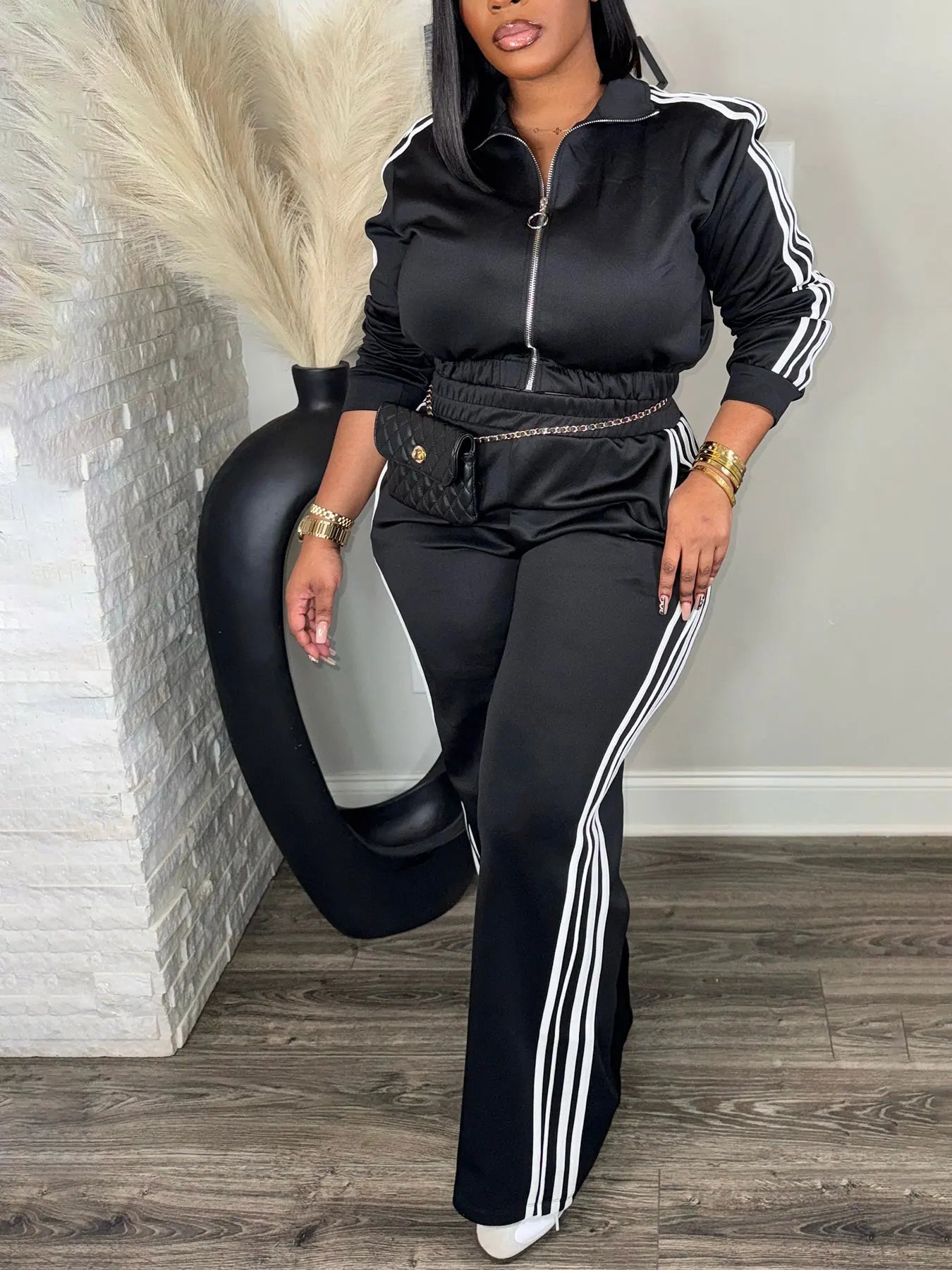 Women’s 2 Piece Tracksuit Set Zip-Up