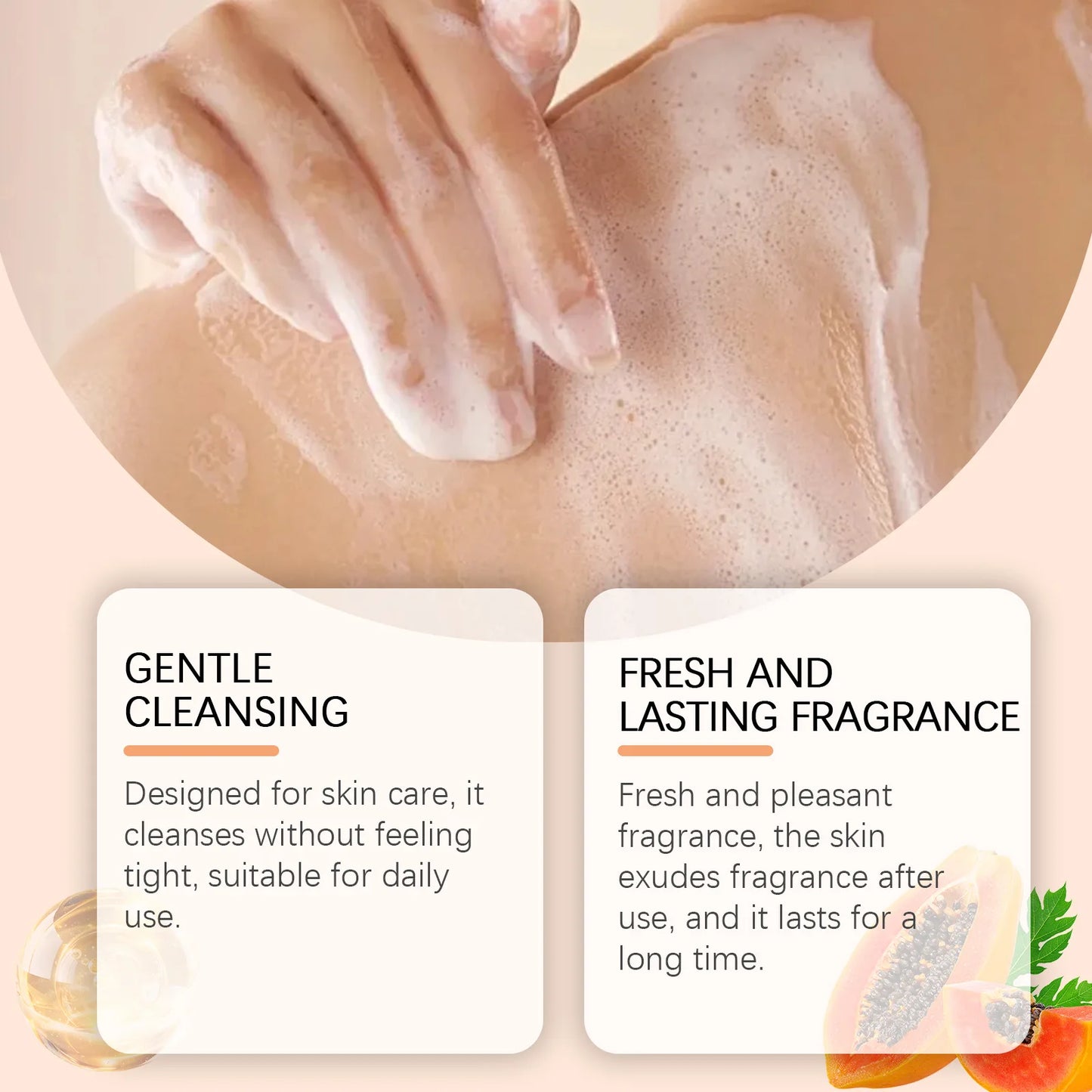 Papaya Shower Gel Whitening Smoothing Cleansing